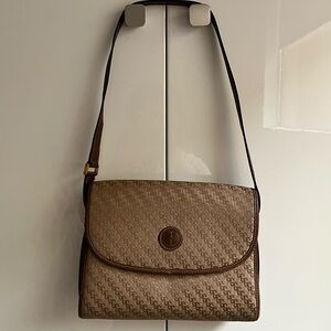 Gucci Tan and Brown Shoulder Bag- Vintage